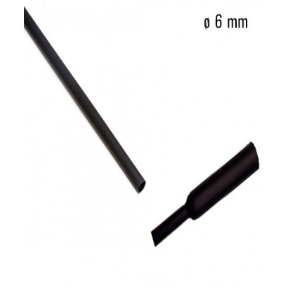 Termocontraible 6 mm negro