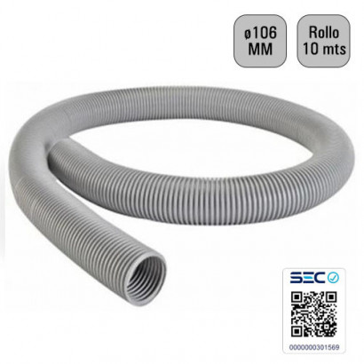 Tubo corrugado gris 106mm...