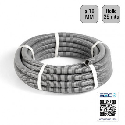 Tubo corrugado gris 16mm...