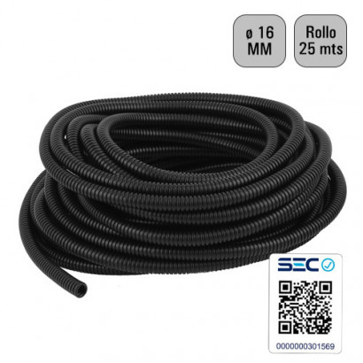 Tubo corrugado negro 16mm...