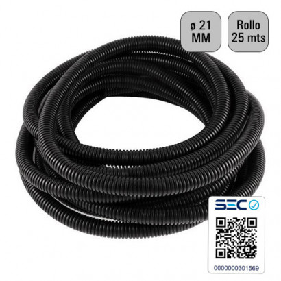 Tubo corrugado negro 21mm...