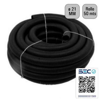 Tubo corrugado negro 21mm...