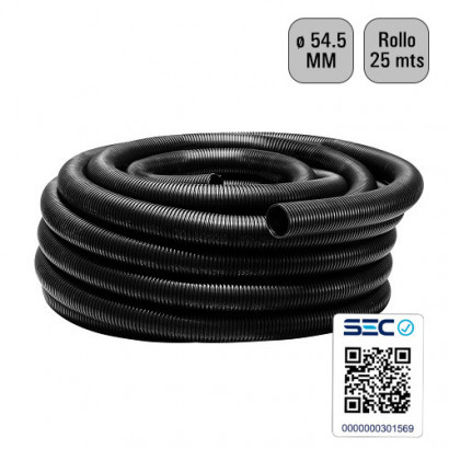 Tubo corrugado negro 54mm...