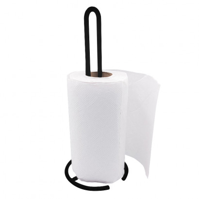 Soporte toalla de papel negro
