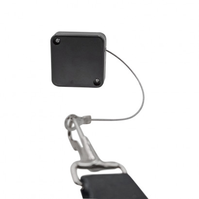 Recoiler de seguridad negro