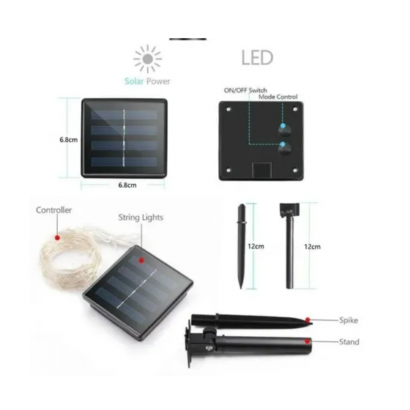 GUIRNALDA SOLAR LED SEMILLA