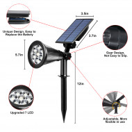 Lampara solar S1 7W estaca...