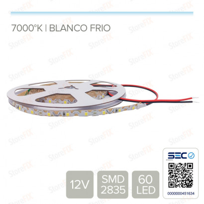 Cinta LED 8.4W 12V 60L zig...