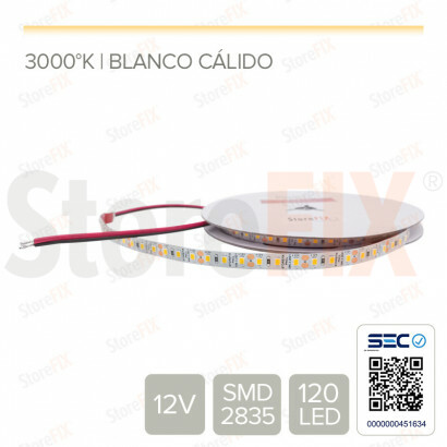 Cinta LED 9.6W 12V 120L...