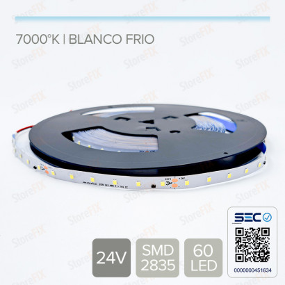 Cinta LED 7.2W 24V - blanco...