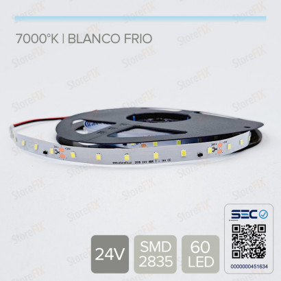 Cinta LED 7.2W 24V - blanco...