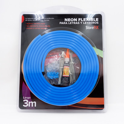 Blister neon led azul para...