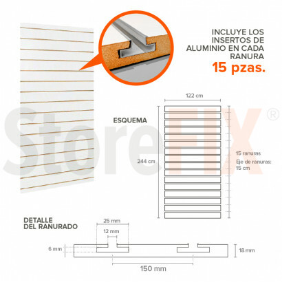 Panel ranurado vertical con...
