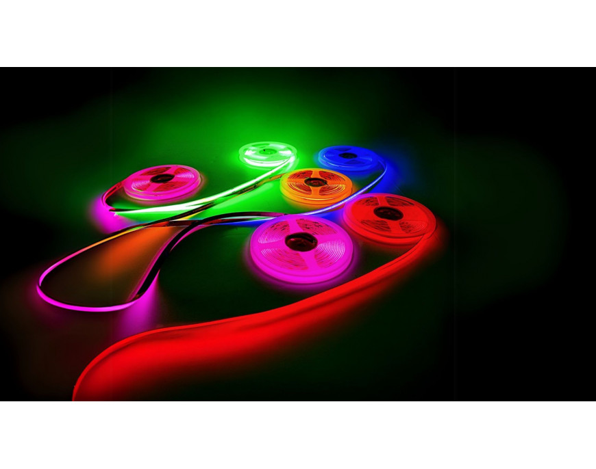 Cintas LED COB 11W en colores variados: iluminación decorativa de alto impacto